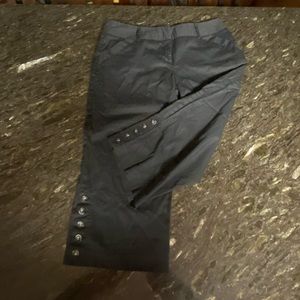Black capris, Size: 11, buttons decor on bottom